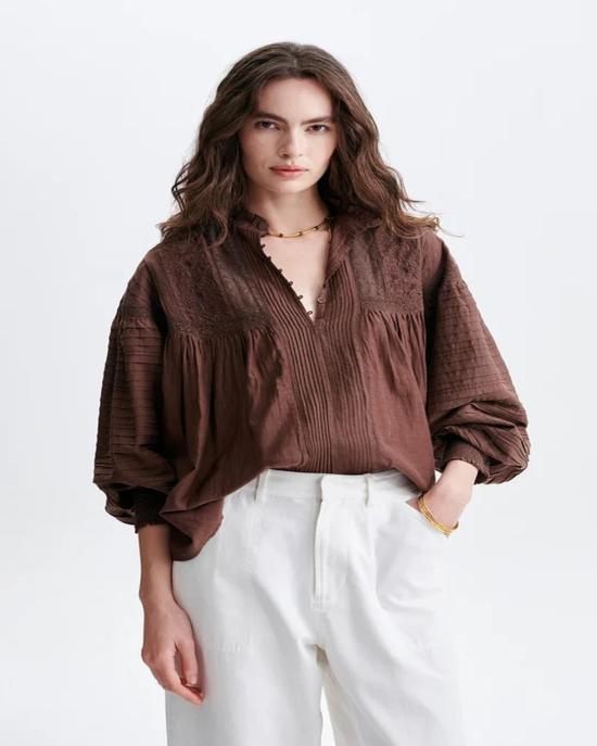  바네사브루노 셔츠 2HVA27V09771 120 BROWN - VANESSA BRUNO