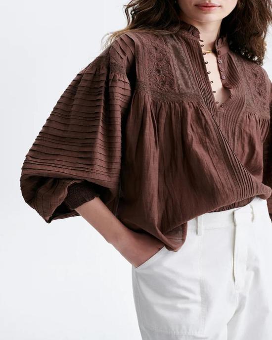  바네사브루노 셔츠 2HVA27V09771 120 BROWN - VANESSA BRUNO