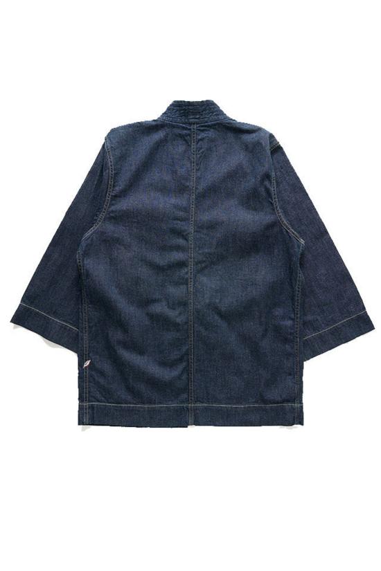  퓨어 블루 재팬 데님 자켓 [2242 Id] 우븐 하오리 스타일 데님 재킷 셔츠 - PURE BLUE JAPAN