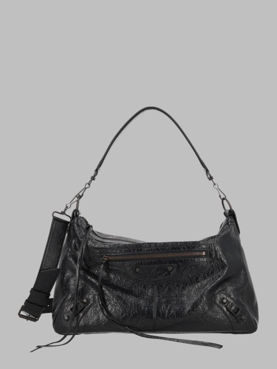 26FW 발렌시아가 르 시티 모토 미디움백 866105 2ABEK1000 BLACK