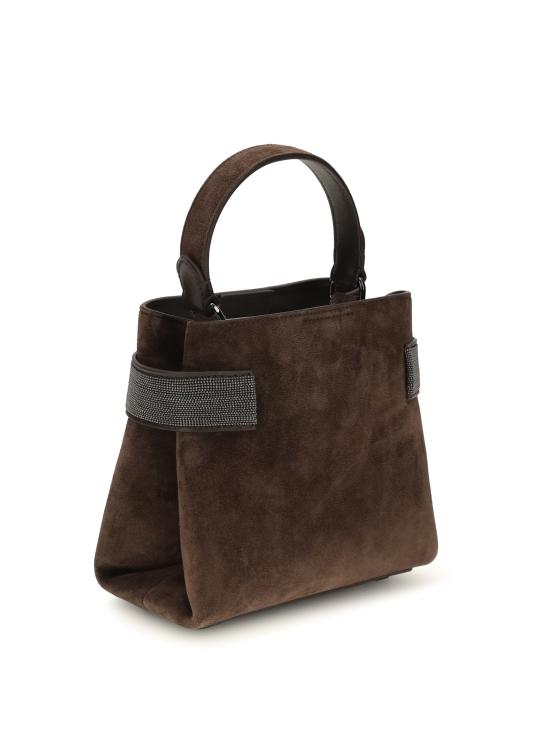 26FW 브루넬로 쿠치넬리 스몰 에센스 탑핸들 백 MBDLD2499 ESPRESSO - BRUNELLO CUCINELLI