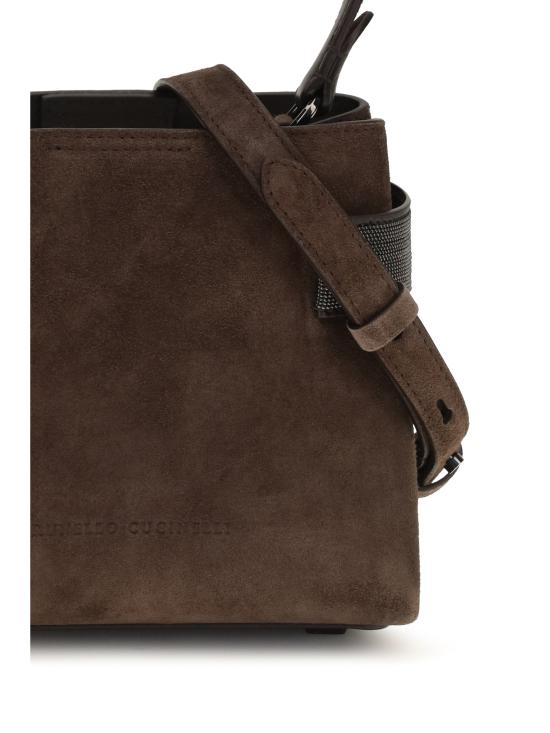 26FW 브루넬로 쿠치넬리 스몰 에센스 탑핸들 백 MBDLD2499 ESPRESSO