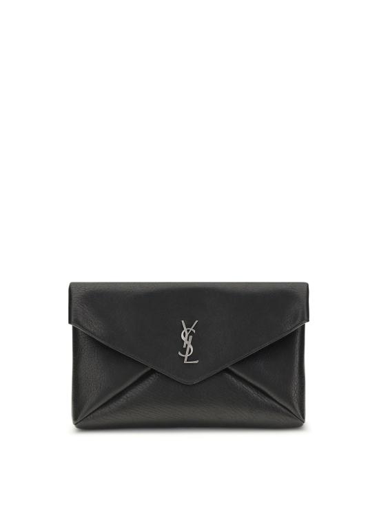 25FW 생로랑 카산드라 라지 엔벨로프 파우치 778181AACIA BLACK - SAINT LAURENT
