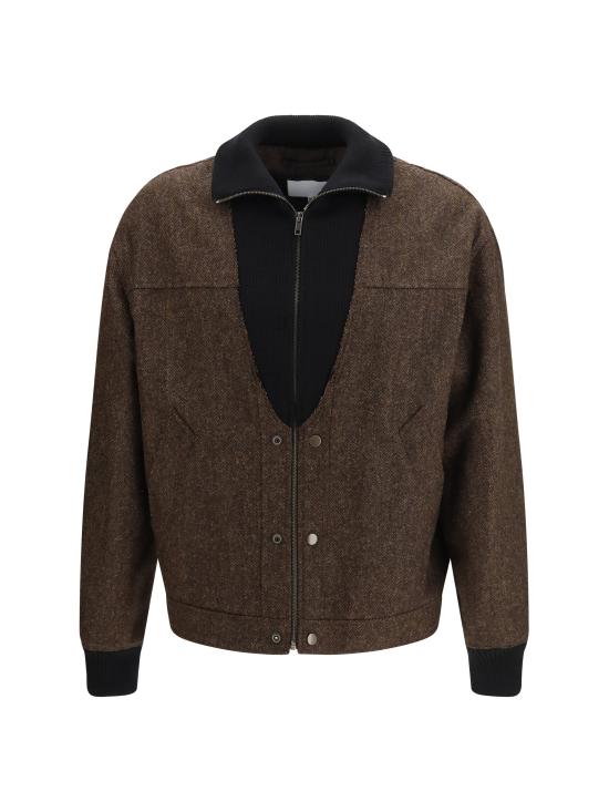 26FW 마르지엘라 울 헤링본 봄버 자켓 S67AM0122S54246 BROWN - MAISON MARGIELA