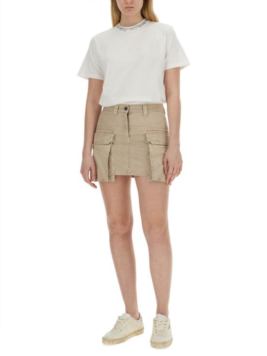  골든구스 카보숑 크리스탈 티셔츠 GWP01220 P00067310363 WHITE - GOLDEN GOOSE