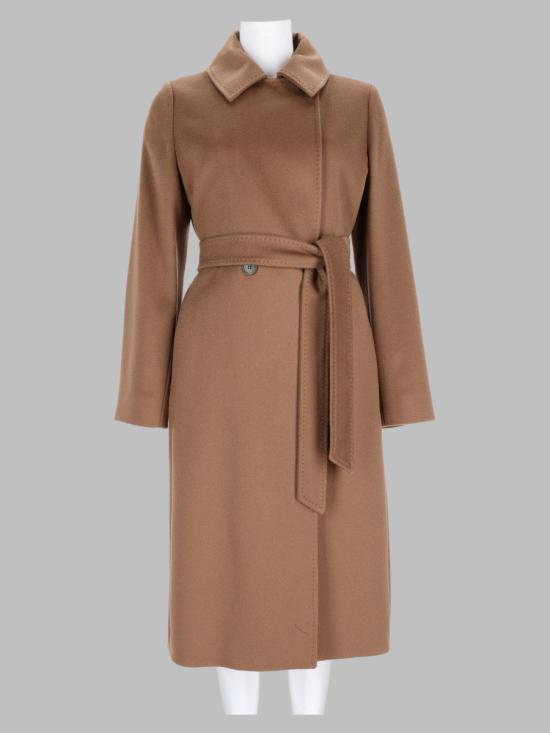 26FW 막스마라 비콜라그 벨티드 롱 코트 2626016152600 587095 BROWN