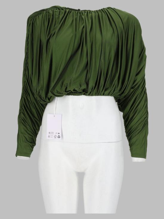26FW 셀프 포트레이트 블라우스 AW26 009TA G GREEN
