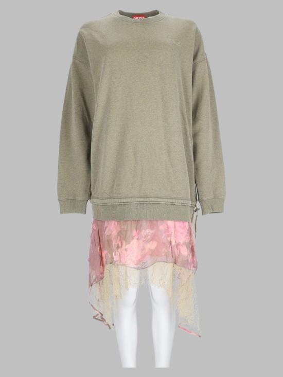 26FW 디젤 디오렐리 레이어드 스웨트셔츠 드레스 A2224 00SJBS5LEA MULTICOLOR