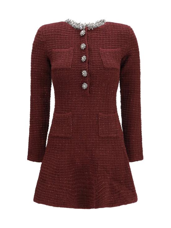 26FW 셀프 포트레이트 원피스 SC26152SBU BURGUNDY - SELF PORTRAIT
