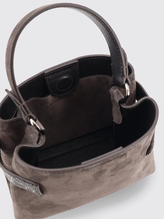 26FW 브루넬로 쿠치넬리 스몰 에센스 탑핸들 백 MBDLD2499P C9795 Black - BRUNELLO CUCINELLI