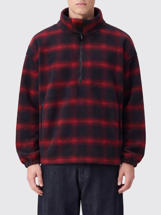 26FW 발렌시아가 하이 칼라 하프 지퍼 아노락 A009IWTUU57 6167 Red