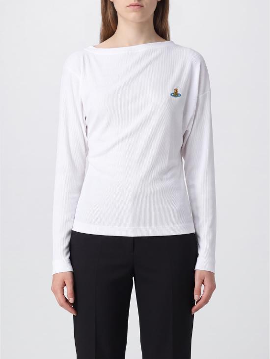 26FW 비비안웨스트우드 체인 로고 자수 카디건 자켓 3G01003YJ00BO A401 White