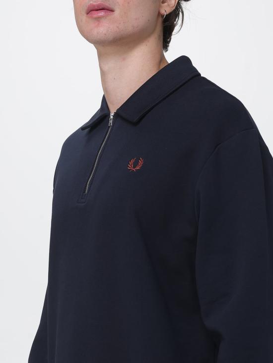 26FW 프레드페리 긴팔 티셔츠 FPM242659 608 Navy - FRED PERRY