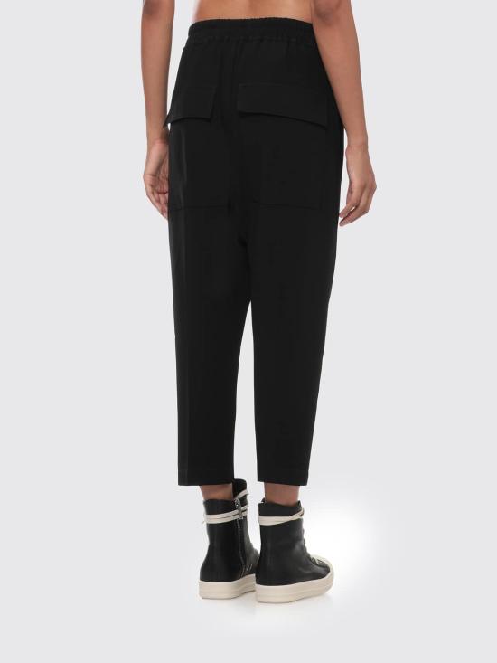 26FW 릭 오웬스 스트레이트 드로우스트링 팬츠 RP02F5303HY 09 Black - RICK OWENS