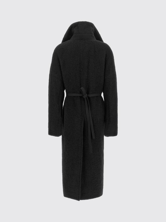 26FW 릭 오웬스 드라쿠칼라 벨티드 코트 RP02F5907WPA 09 Black - RICK OWENS