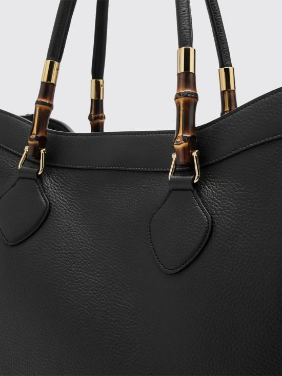 26FW 구찌 뱀부 토트백 미디엄 A005Y8AAG23 1096 Black - GUCCI