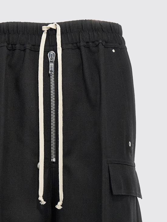 26FW 릭 오웬스 카고벨라스 와이드 카고 팬츠 RP02F5327WT 09 Black - RICK OWENS