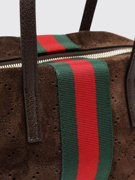 26FW 구찌 웹 스몰 보스턴백 A0070TAAHCC 2147 Brown - GUCCI