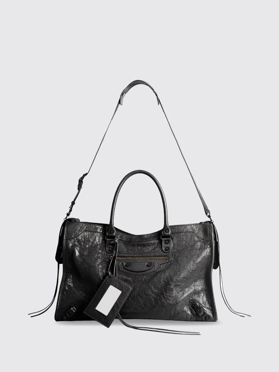 26FW 발렌시아가 르 시티 백 라지 8657652ACFH 1000 Black - BALENCIAGA