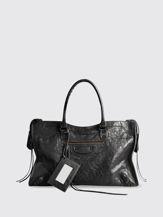 26FW 발렌시아가 르 시티 백 라지 8657652ACFH 1000 Black