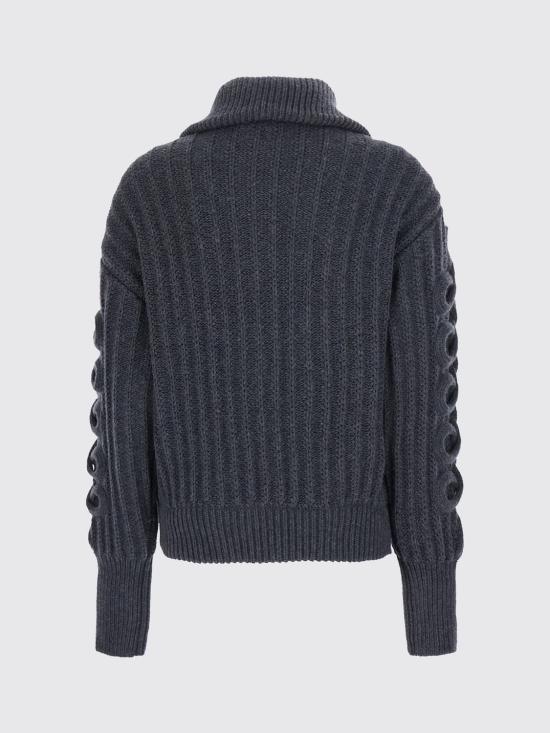 26FW 에트로 우븐 울 지퍼 가디건 WRKP0055AV12A V0766 Grey - ETRO