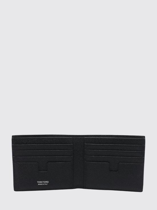 26FW 톰포드 TF 로고 레더 반지갑 YM228LCL081S NAA Black - TOMFORD