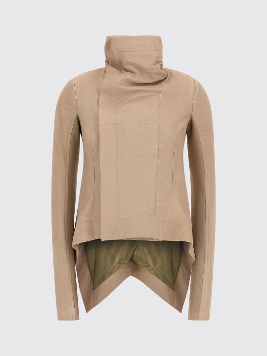 26FW 릭 오웬스 나스카 레더 바이커 재킷 RP02F5743LBS 64 Beige - RICK OWENS