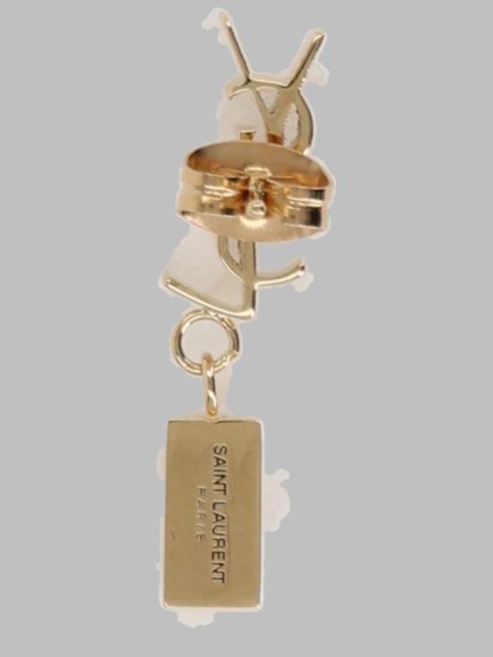 26FW 생로랑 메탈 라인스톤 카산드르 싱글 이어링 746624 Y15268066 GOLD - SAINT LAURENT