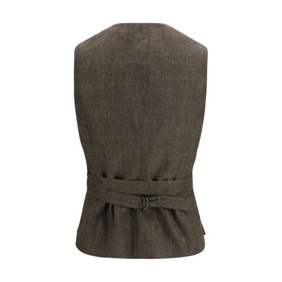 27SS 브루넬로 쿠치넬리 베스트 BRMQ194B3D06C031BB BROWN - BRUNELLO CUCINELLI