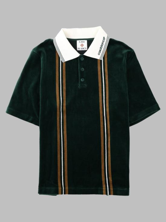 26FW 카사블랑카 탑 M AW26 JTP 555 01GREEN BROWN OFF WHITE