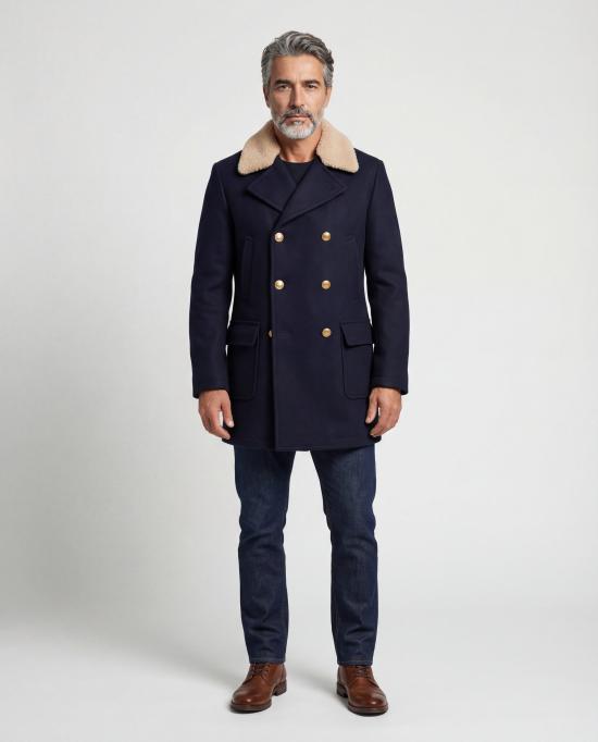  브루넬로 쿠치넬리 코트 i230457 NAVY - BRUNELLO CUCINELLI