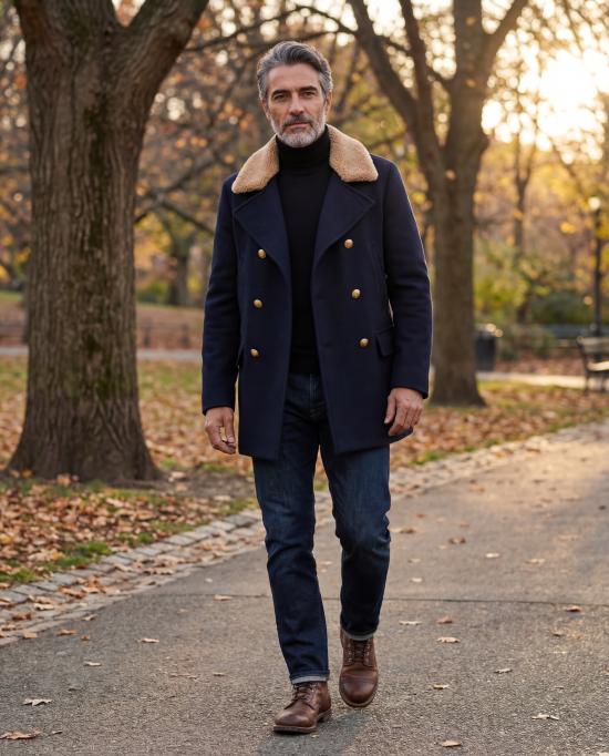  브루넬로 쿠치넬리 코트 i230457 NAVY - BRUNELLO CUCINELLI