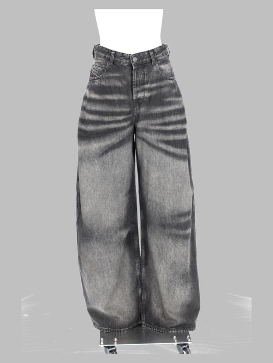 26FW 디젤 1987 D-KHELZ-FSJ 와이드 레그 데님 진 A26139 09R3302 BLACK