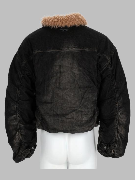 26FW 디젤 D 커비 FSJ 테디 라인드 트러커 자켓 A25138 09R3302 BLACK