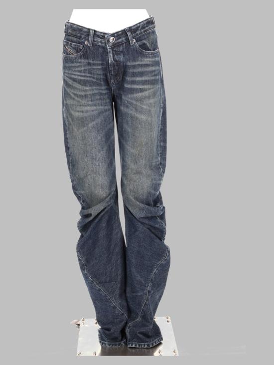 26FW 디젤 D-Twisty 레듈러 스트레이트 데님 진 A25945 007FZ01 DENIM