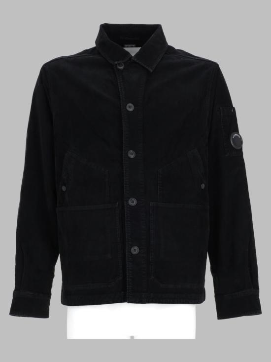 26FW 씨피 컴퍼니 버튼 렌즈 코듀로이 블레이저 자켓 21CMBZ146A 006410O999 BLACK