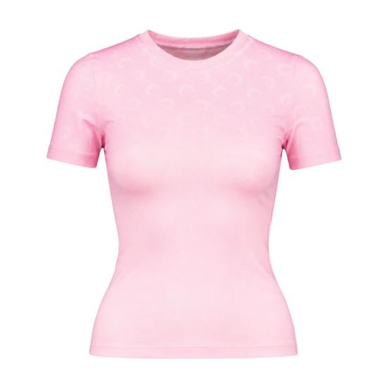 26FW 마린세르 문 로고 저지 베이비핏 티셔츠 WTT012ACJER0114 PK09 PINK