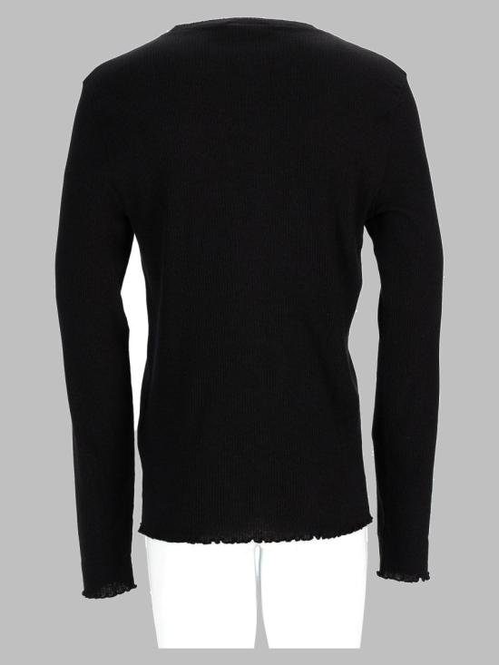 26FW 아워레가시 엘론게이티드 롱슬리브 M4266EC CHARREDSHADERIPPLERIB BLACK - OUR LEGACY