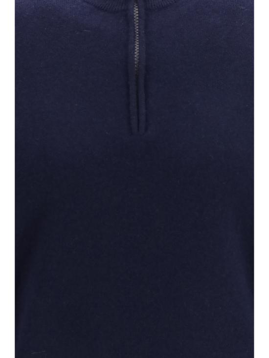 26FW 브루넬로 쿠치넬리 캐시미어 집업 니트 M2200124 CW425 BLUE - BRUNELLO CUCINELLI