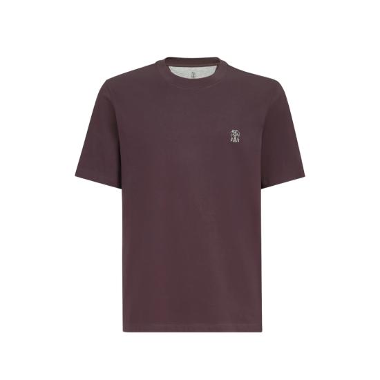 26FW 브루넬로 쿠치넬리 코튼 저지 크루넥 티셔츠 M0B138440 CTH46 PURPLE
