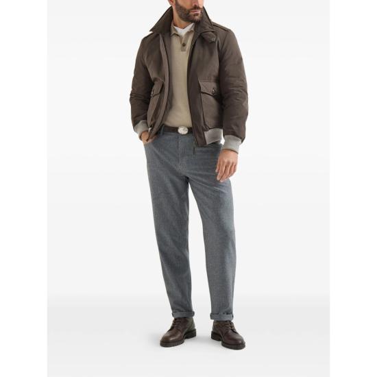 26FW 브루넬로 쿠치넬리 스트레이트 팬츠 M038PF1012 CBE80 GREY - BRUNELLO CUCINELLI