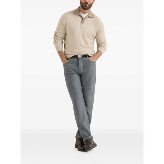 26FW 브루넬로 쿠치넬리 스트레이트 팬츠 M038PF1012 CBE80 GREY - BRUNELLO CUCINELLI