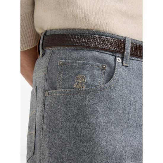26FW 브루넬로 쿠치넬리 스트레이트 팬츠 M038PF1012 CBE80 GREY - BRUNELLO CUCINELLI