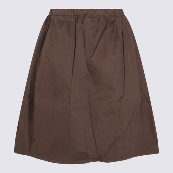 26FW 미우미우 워시드 개버딘 스커트 MG2755SOOO 19LWF0192 EBANO - MIU MIU