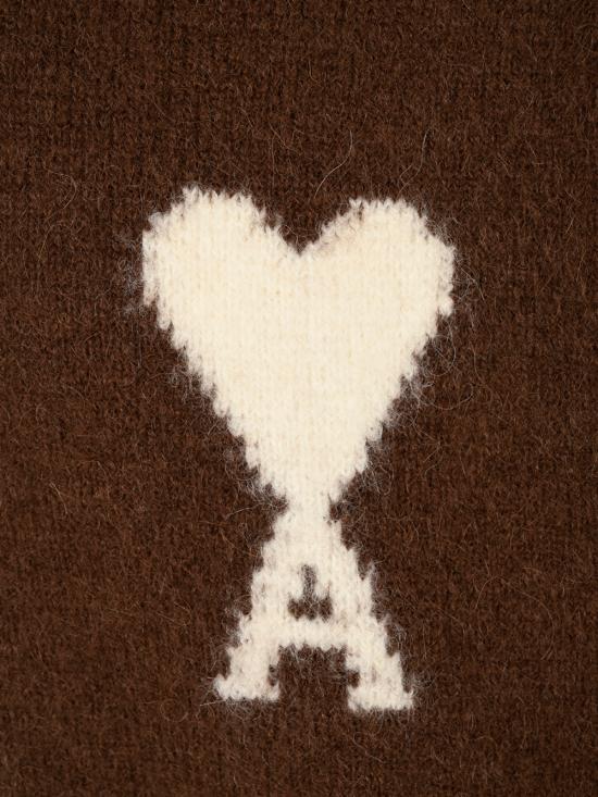 26FW 아미 ADC 크루넥 스웨터 UKS836 KN0135A362 MARRON CHOCOLAT ECRU - AMI