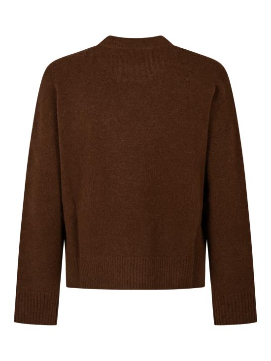 26FW 아미 ADC 크루넥 스웨터 UKS836 KN0135A362 MARRON CHOCOLAT ECRU - AMI