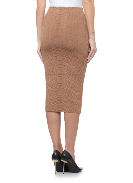 26FW 엘리자베타프랜치 미디 스커트 GK10S67E2 AI6 BROWN - ELISABETTA FRANCHI