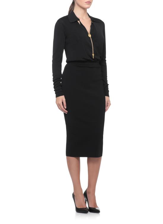 26FW 엘리자베타프랜치 미디 원피스 AM19S66E2 110 BLACK - ELISABETTA FRANCHI