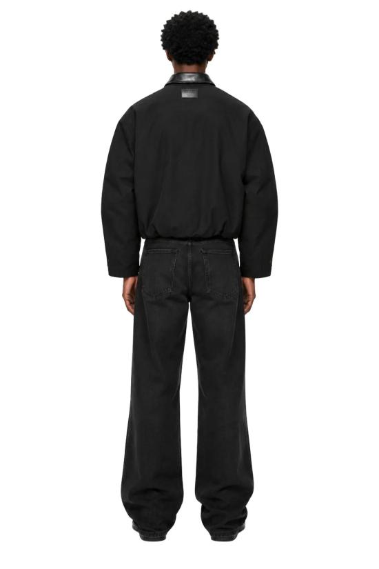 26FW 아크네 스튜디오 가죽 칼라 코튼 새틴 봄버 재킷 B90918 900054 - ACNE STUDIOS