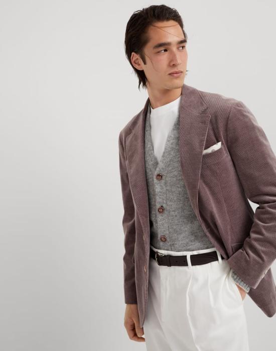  브루넬로 쿠치넬리 가디건 i319603 GREY - BRUNELLO CUCINELLI